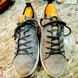 Ecco size 9 Gray Sneakers with Suede Finish